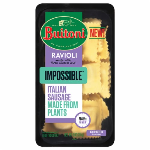 Buitoni® Impossible™ Italian Sausage Made From Plants Ravioli Perspective: front