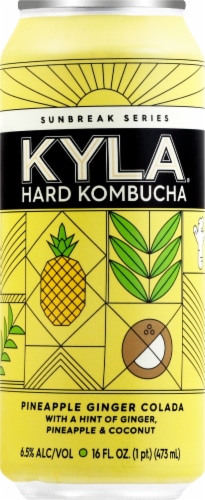 KYLA® Hard Kombucha Pineapple Ginger Colada Single Can Perspective: front