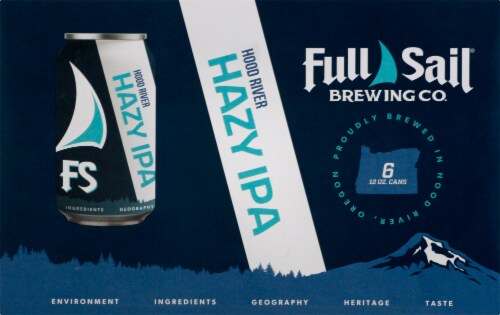 Full Sail Brewing Co. Hood River Hazy IPA Perspective: front