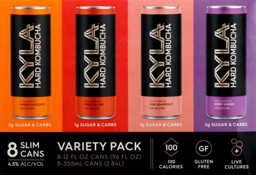 KYLA Hard Kombucha Variety Pack Perspective: front