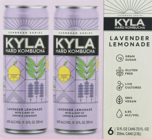 KYLA ® Sunbreak Series Lavender Lemonade Hard Kombucha Perspective: front