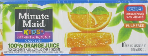 Minute Maid 100% Orange Juice Boxes Perspective: front