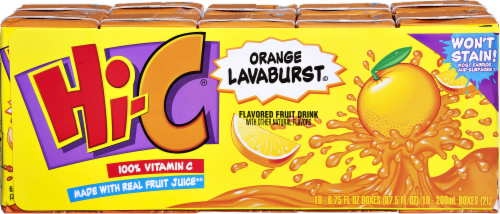 Hi C Orange Lavaburst 10 ct 5.98 fl oz Jay C Food Stores