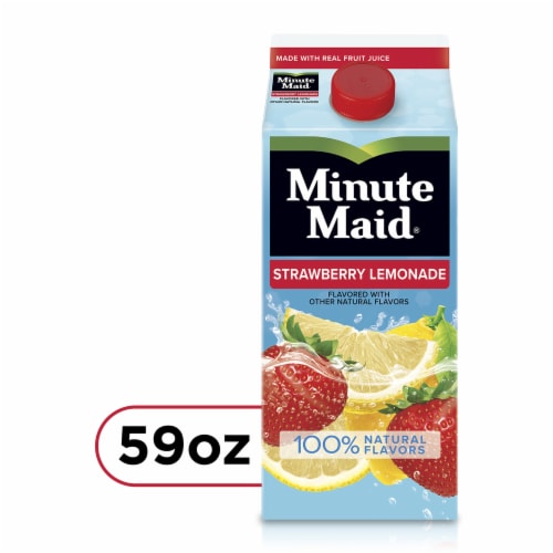 Minute Maid Strawberry Lemonade Fruit Drink Perspective: front