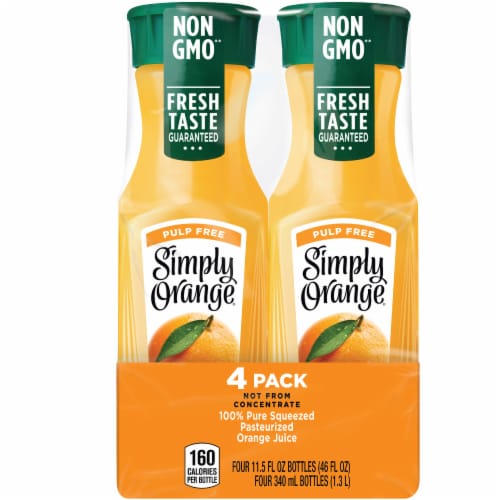 Simply Orange Original Orange Juice Pulp Free 11.5oz Bottle