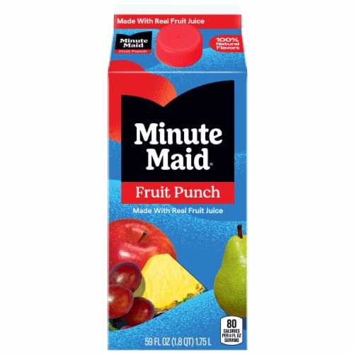 Minute Maid Fruit Punch Made With Real Fruit Juice Perspective: front