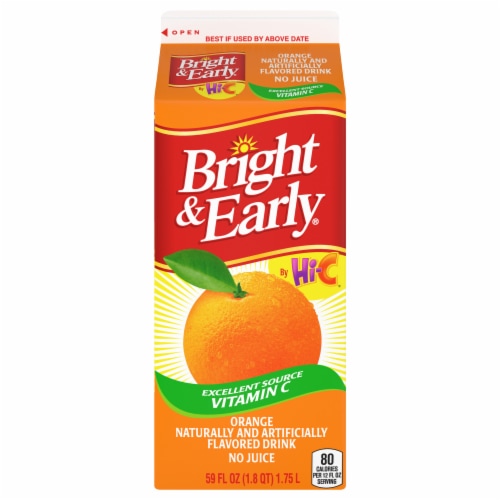 Bright & Early Orange Flavored Drink Perspective: front