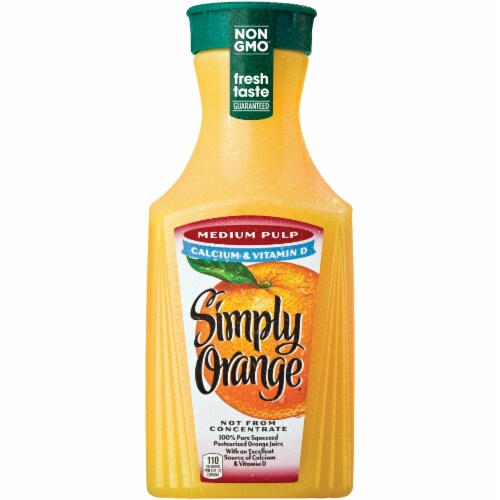 Simply Orange Juice Medium Pulp with Calcium & Vitamin D Perspective: front