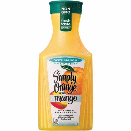 Simply Orange Juice with Mango Pulp Free Perspective: front