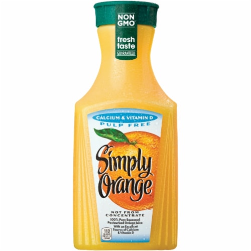 Simply Orange Juice with Calcium & Vitamin D Pulp Free Perspective: front