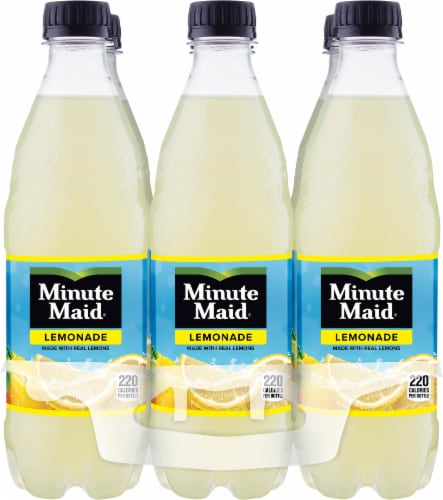 Minute Maid Lemonade Fruit Juice Drink Bottles Perspective: front