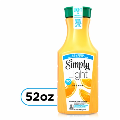 Simply Non GMO No Pulp Orange Fruit Juice, 8 fl oz, 4 Bottles