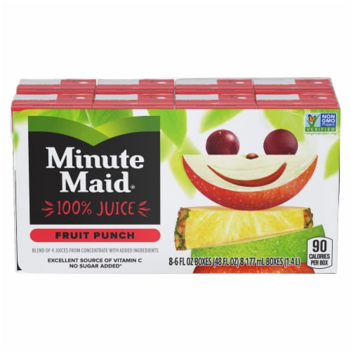 Minute Maid Fruit Punch Juice Boxes Perspective: front