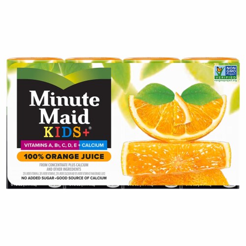 Minute Maid Kids +® 100% Orange Juice Boxes Perspective: front