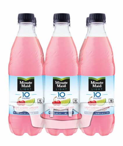 Minute Maid Light Cherry Limeade Fruit Juice Drink Bottles Perspective: front