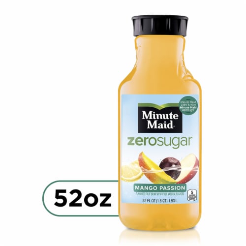 Minute Maid Zero Sugar Mango Passion Flavored Fruit Juice Drink Perspective: front
