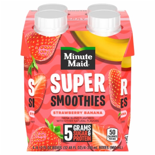 Minute Maid® Super Smoothies Strawberry Banana Smoothies Perspective: front