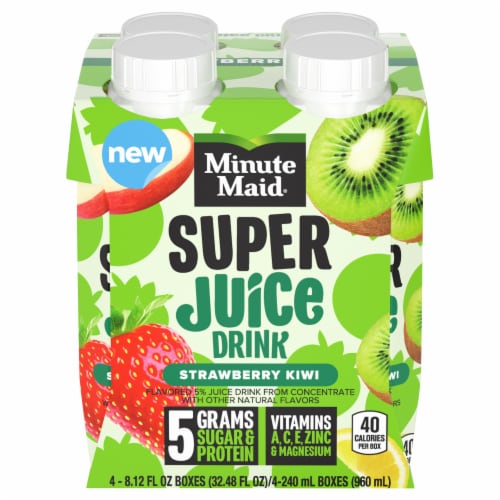 Minute Maid Strawberry Kiwi Super Juice Drink Perspective: front