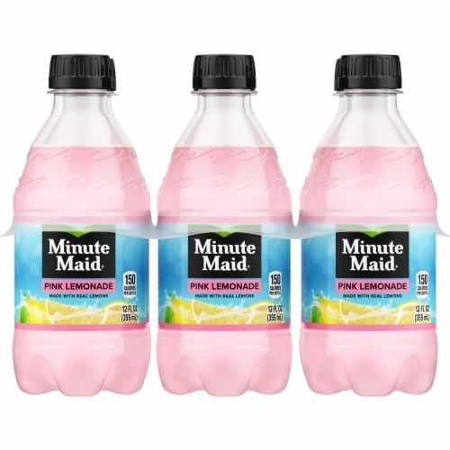 Minute Maid® Pink Lemonade Fruit Drink Bottles Perspective: front