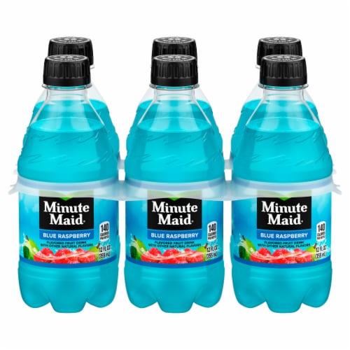 Minute Maid Blue Raspberry Flavored Fruit Drink Bottles