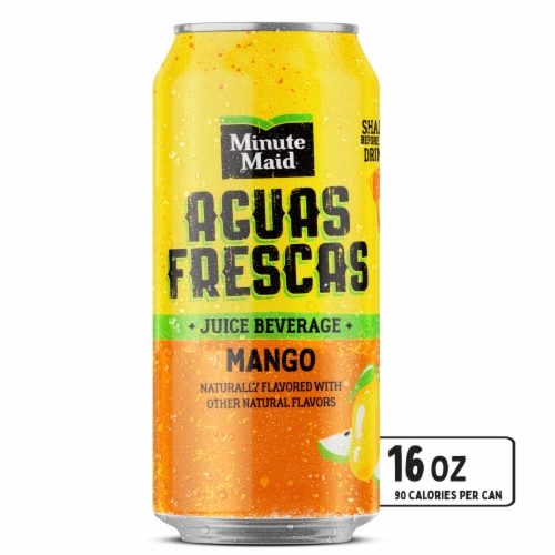 Minute Maid Aguas Frescas Naturally Flavored Mango Juice Drink Perspective: front