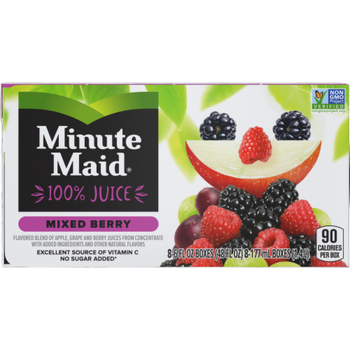 Minute Maid® Mixed Berry Juice Boxes Perspective: front