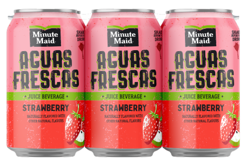 Minute Maid® Aguas Frescas Strawberry Juice Cans Perspective: front