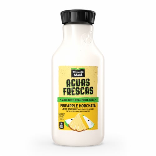 Minute Maid Aguas Frescas Naturally Flavored Pineapple Horchata Juice Drink Perspective: front