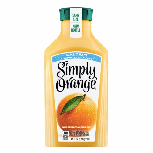 Simply Orange® Juice Calcium Bottle Perspective: front