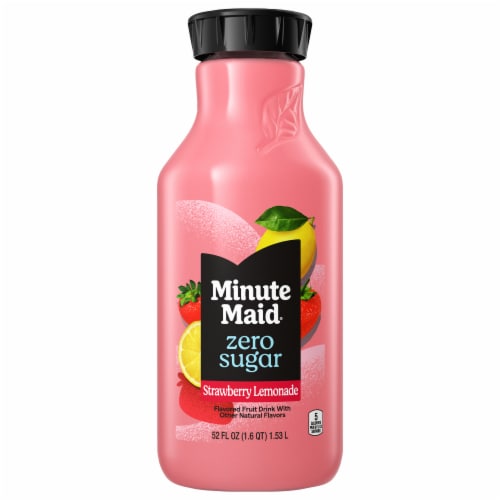 Minute Maid® Zero Sugar Strawberry Lemonade Perspective: front