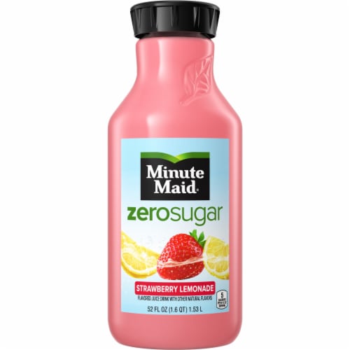 Minute Maid® Zero Sugar Strawberry Lemonade Perspective: front