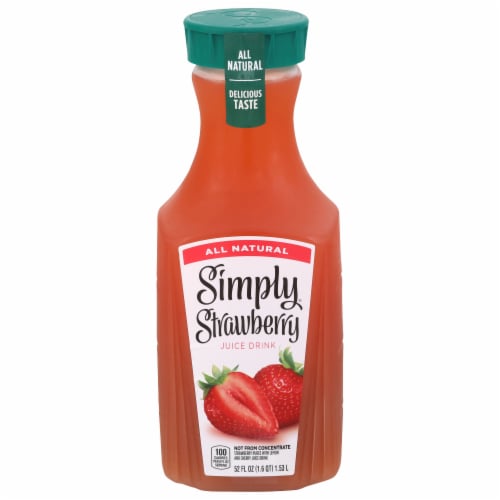 Simply® Strawberry Bottle Perspective: front