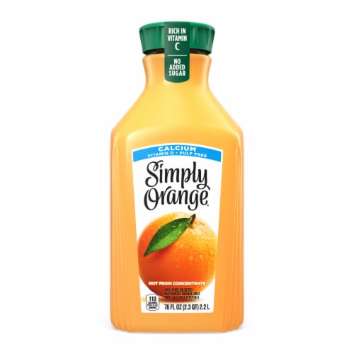 Simply® Orange Juice with Calcium Bottle Perspective: front