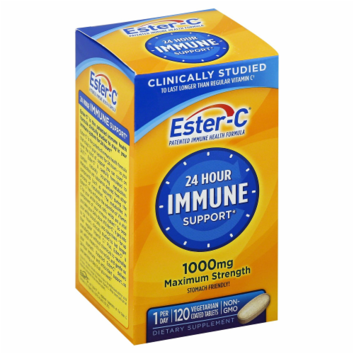 Ester-C Immune Support Vegetarian Coated Tablets 1000mg Perspective: front