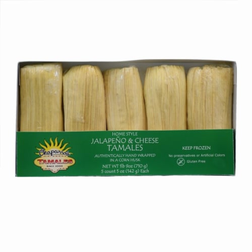 Chaparro's Jalapeno & Cheese Tamales Perspective: front