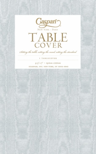 Caspari Paper TC Moire Table Cover Platinum Perspective: front