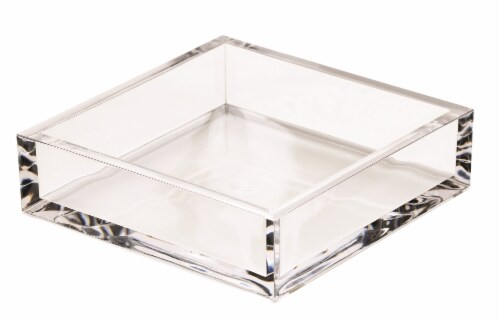 Caspari Acrylic Crystal Luncheon Napkin Holder - Clear Perspective: front