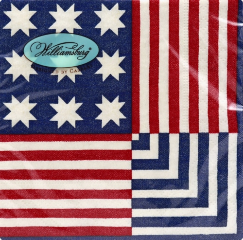 Caspari Williamsburg Napkins - 20 pk - Vintage Quilt Perspective: front