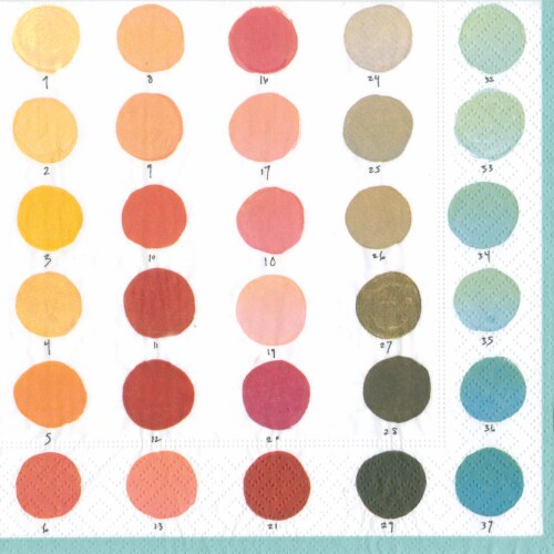 Caspari Lulu's Palette Lunch Napkins Perspective: front