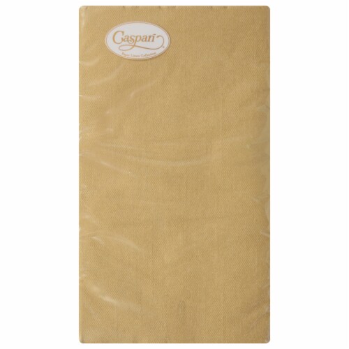 Caspari® Paper Linen Guest Hand Paper Towel Napkin Gold Perspective: front