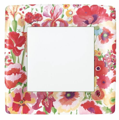 Caspari Secret Garden Dinner Plate Perspective: front