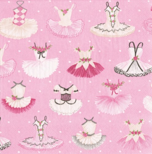 Caspari Tutus Paper Cocktail Napkins Perspective: front