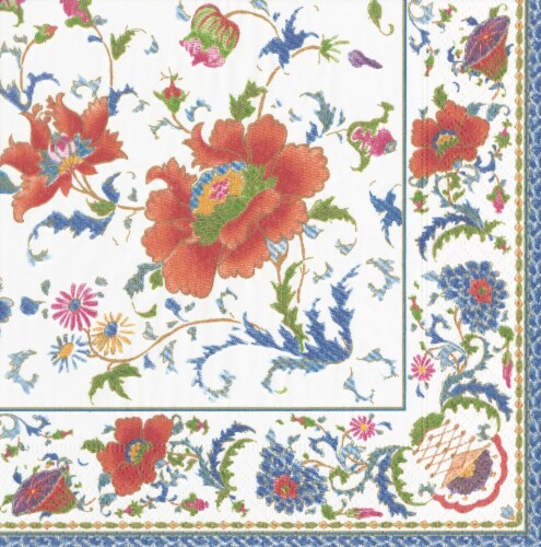Caspari Chinese Ceramic Pattern Guest Napkins Perspective: front
