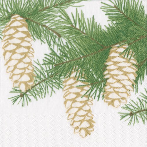 Caspari Pinecones Paper Napkins Perspective: front