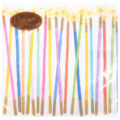 Caspari Candles Paper Lunch Napkins Perspective: front