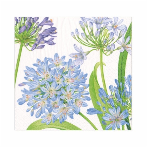 Caspari Agapanthus Garden Napkins Perspective: front