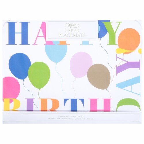 Caspari Paper Placemats Perspective: front