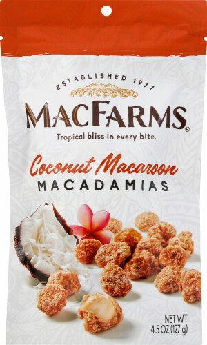 MacFarms Coconut Macaroon Macadamias Perspective: front