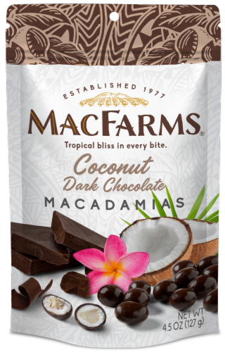 MacFarms Dark Chocolate Coconut Macadamia Nuts Perspective: front