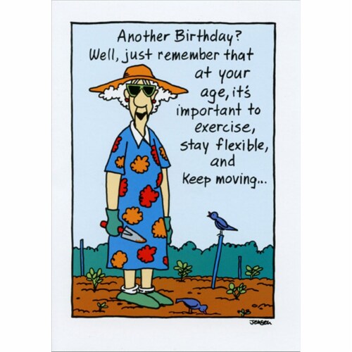 Oatmeal Studios Just Remember That At Your Age Funny / Humorous Birthday Card Perspective: front